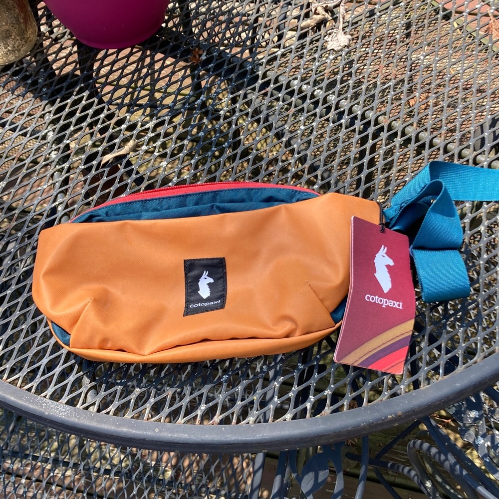 Cotopaxi Orange and Blue Belt Bag